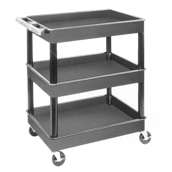 Shelf Plastic Service Cart, 3