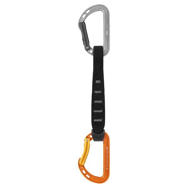 Quickdraw, 17cm Length, Aluminum, Nylon Sling, Orange/Black/Gray