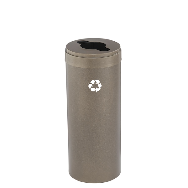 12 gal Round Recycling Bin, Bronze Vein