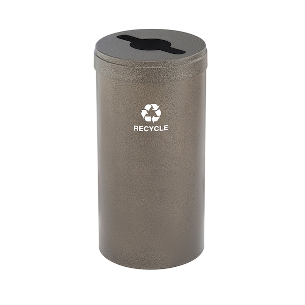 16 gal Round Recycling Bin, Bronze Vein
