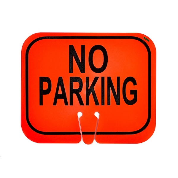 Cone Sign, No Parking, PK2, 8 Inch Height, .5 inch Width