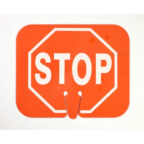 Cone Sign, Stop, PK2, 8 Inch Height, .5 inch Width