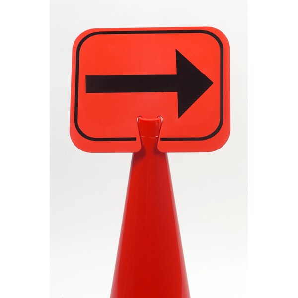 Cone Sign, Right Arrow, PK2, 8 Inch Height, .5 inch Width