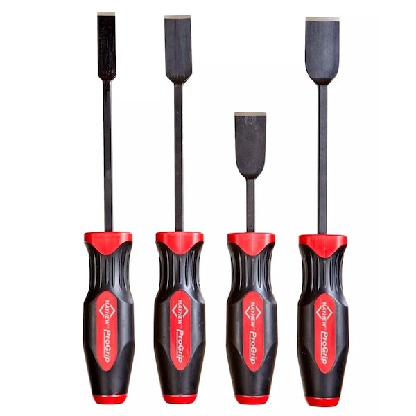 Strght Scraper Set, Progrip, 4Pc