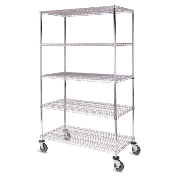 Unit, w/Casters, 5-Shelf, 24x48x69