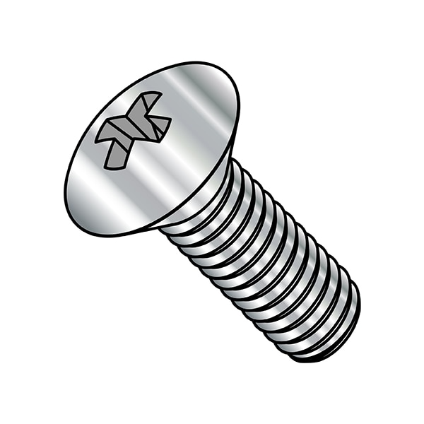 M6-1.00 x 16 mm Phillips Oval Machine Screw, Plain A2 Stainless Steel, 2000 PK