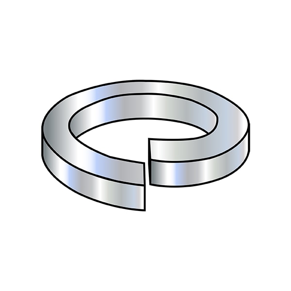Split Lock Washer, For Screw Size M5 Steel, Zinc Plated Finish, 10000 PK