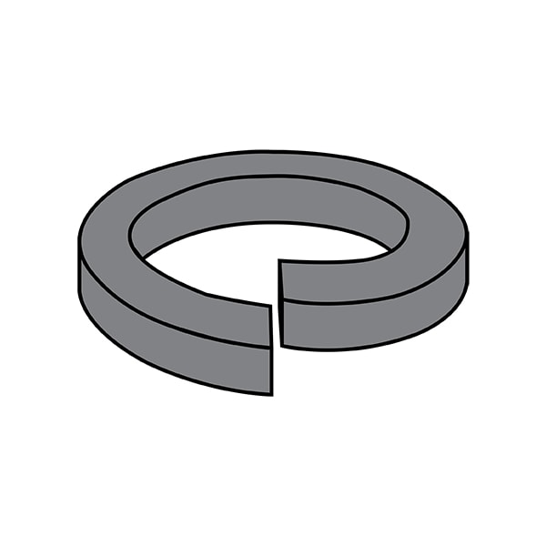 Split Lock Washer, For Screw Size M6 Steel, Thermal Black Finish, 10000 PK