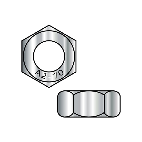 Hex Nut, M6-1.00, Stainless Steel, Not Graded, Plain, 4000 PK