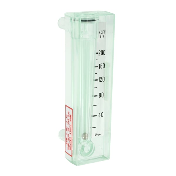 Molded plastic manometer, range 10-0-700 Pa, red fluid, .826 sp. gr.