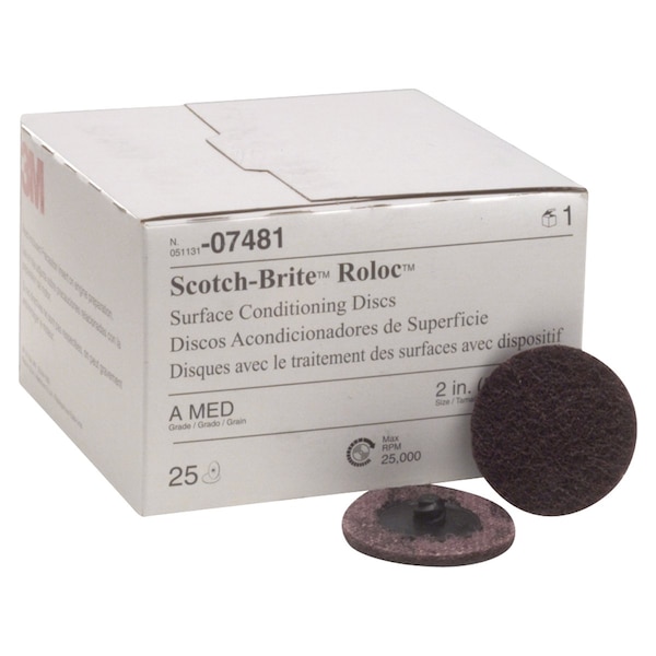 Medium Scotch Brite Roloc Surface Conditioning Discs, 2"