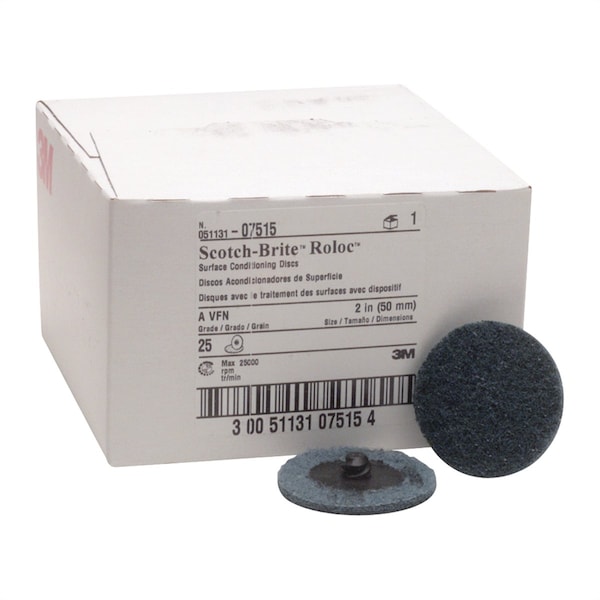 Scotch Brite Roloc Surface Conditioning Discs Very Fine Blue, 2"
