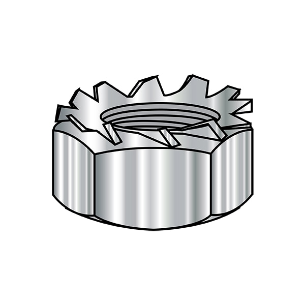External Tooth K-Lock Lock Nut, M3-0.50, Stainless Steel, Not Graded, Plain, 2.4 mm Ht, 3000 PK