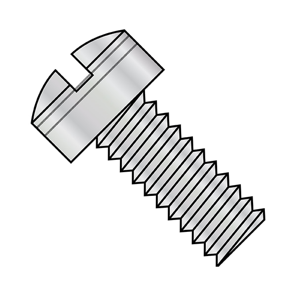 #2-56 x 1/4 in Slotted Fillister Machine Screw, Cadmium Steel, 500 PK