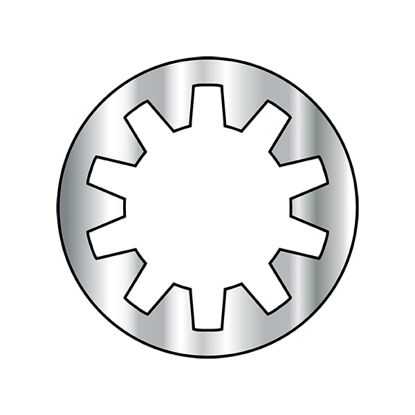 Military Internal Tooth Lock Washer, For Screw Size #10 Stainless Steel, Passivate Finish, 4000 PK
