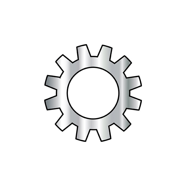 Military External Tooth Lock Washer, For Screw Size #10 Stainless Steel, Passivate Finish, 4000 PK