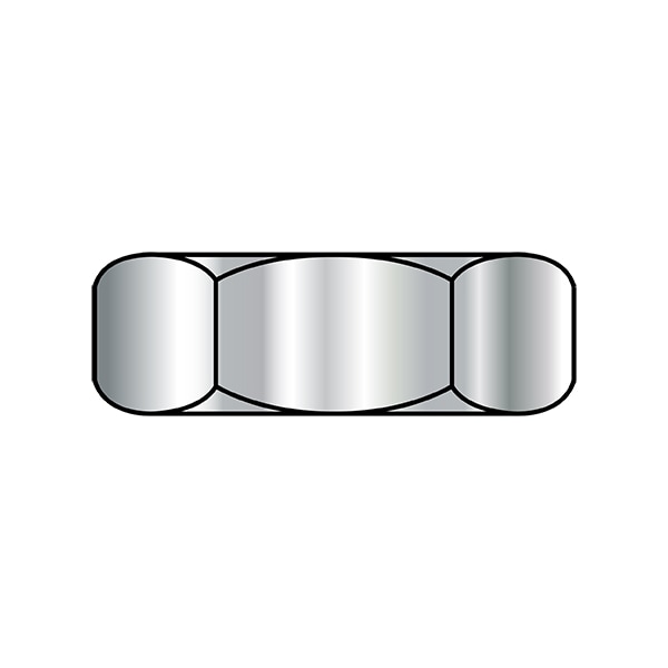 Hex Nut, 1/4"-28, Stainless Steel, Not Graded, Plain, 500 PK
