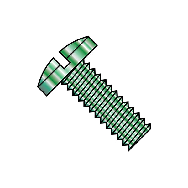#10-24 x 1/4 in Slotted Binding Machine Screw, Zinc Plated Steel, 9000 PK