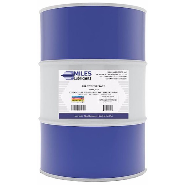 Synthetic Motor Oil, 5W-20, 55 Gal.