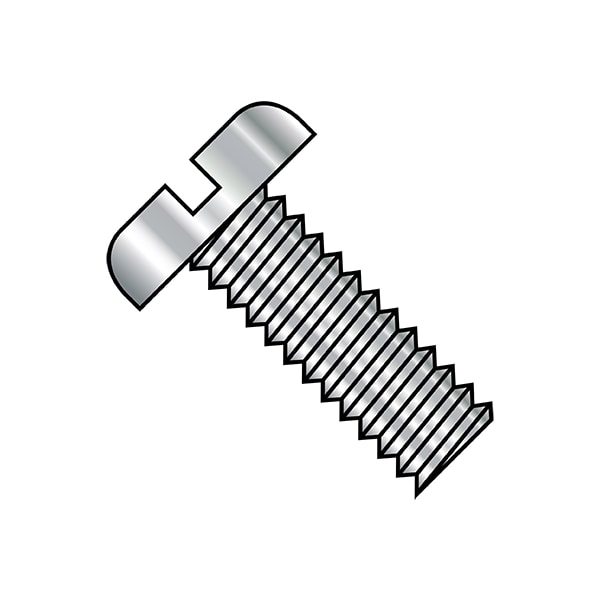 #0-80 x 1/8 in Slotted Pan Machine Screw, Plain Steel, 5000 PK