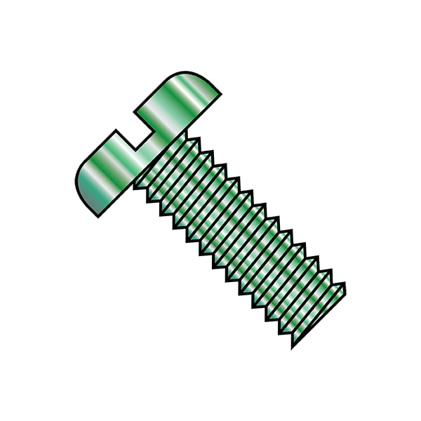 #10-24 x 3/8 in Slotted Pan Machine Screw, Zinc Plated Steel, 8000 PK