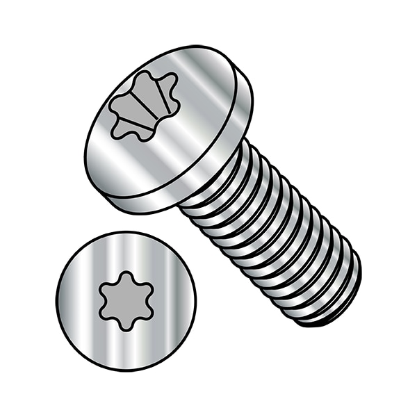 #0-80 x 1/8 in Torx Pan Machine Screw, Plain Steel, 4000 PK