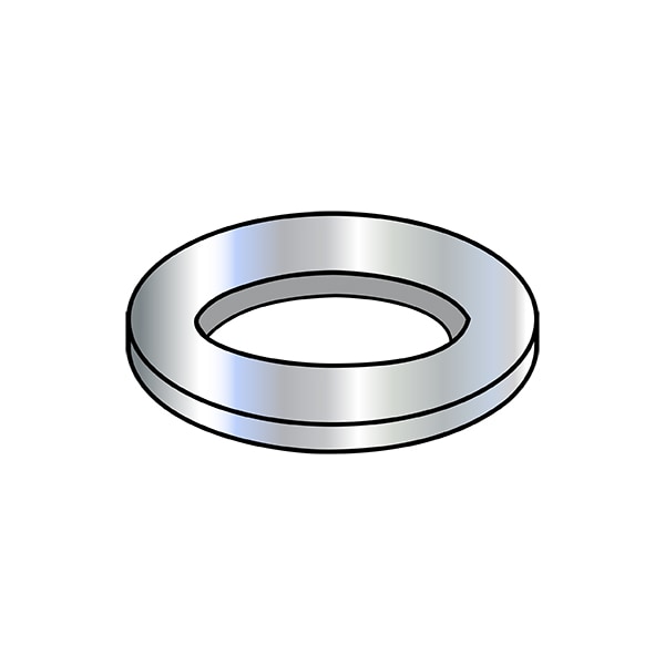 Flat Washer, , Steel Zinc Plated Finish, 10000 PK