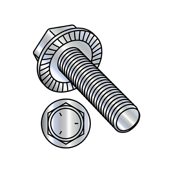1/2-13in x 1-1/2in Flange Bolts, Steel Zinc, 300 PK