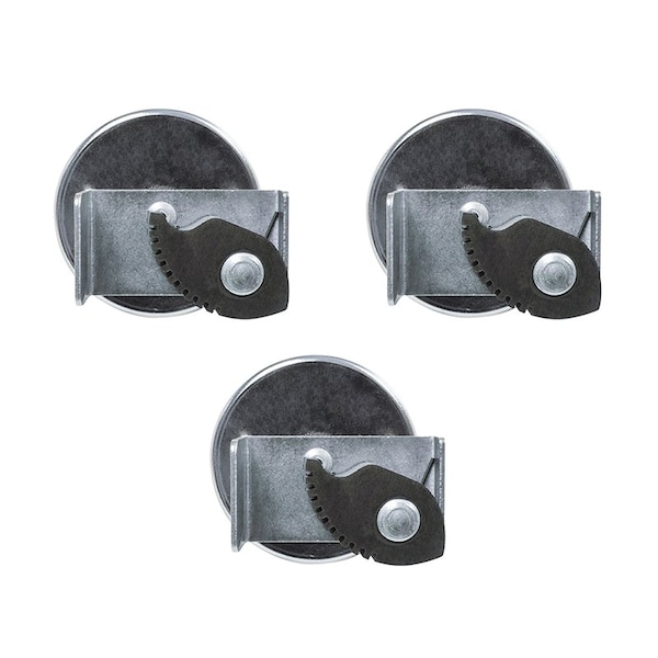 Cup Magnet w/Blk Rubber Spring Clam, PK3