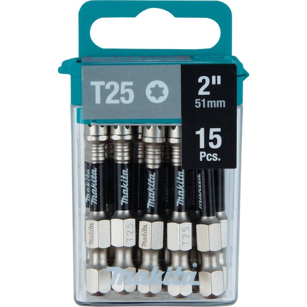 Impact XPS T25 Torx 2" Power Bit, PK15