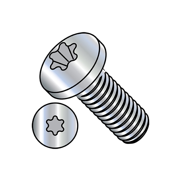 M5-0.80 x 25 mm Torx Pan Machine Screw, Zinc Plated Steel, 3000 PK