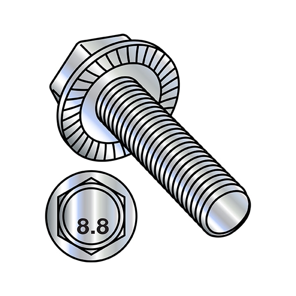 Serrated Washer Assortments, M5-0.8x10 D6, PK5500, Zinc Plated Finish