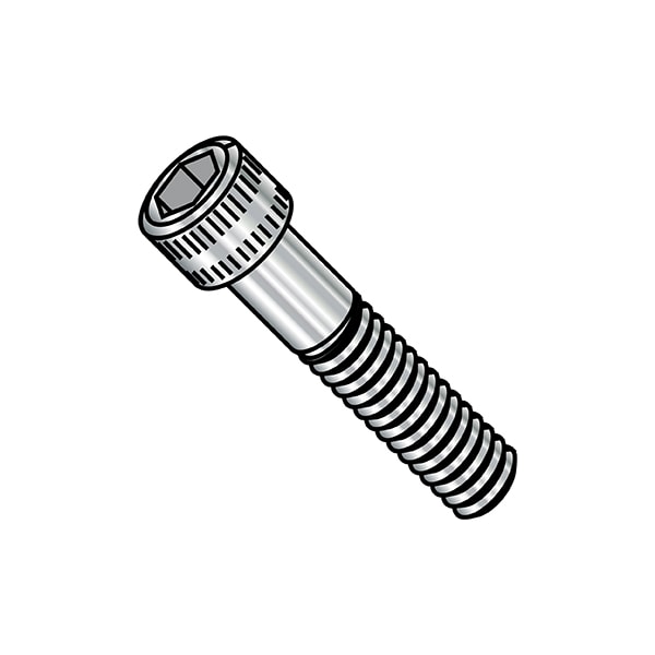 #10-24 Socket Head Cap Screw, Plain Stainless Steel, 1 in Length, 100 PK