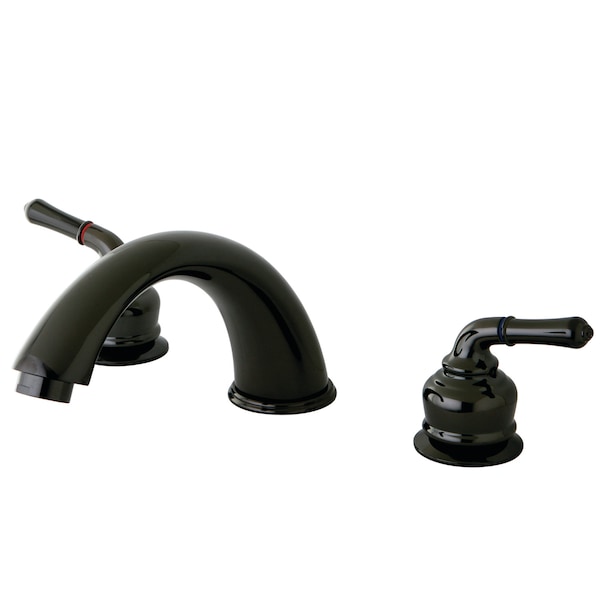 Roman Tub Faucet, Black Stainless Steel, Deck Mount