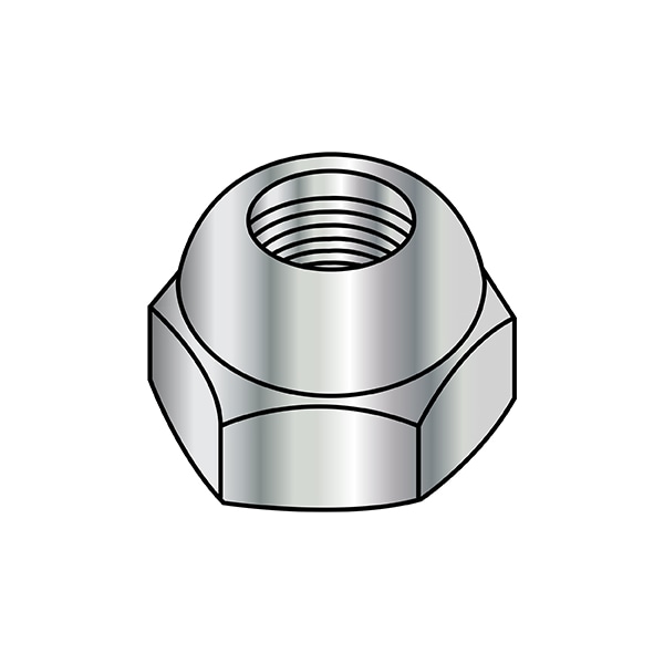 Cap Nut, 1/4"-20, Steel, Nickel Plated, 21/64 in H, 2000 PK