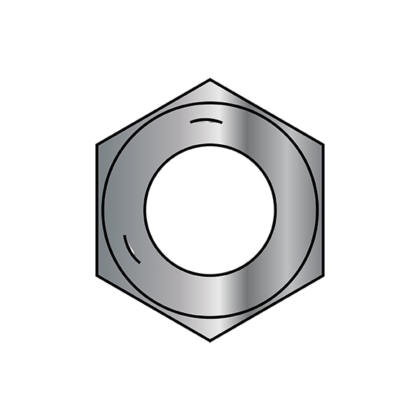 Hex Nut, 5/16"-18, Steel, Grade 5, Galvanized, 17/64 in Ht, 3000 PK