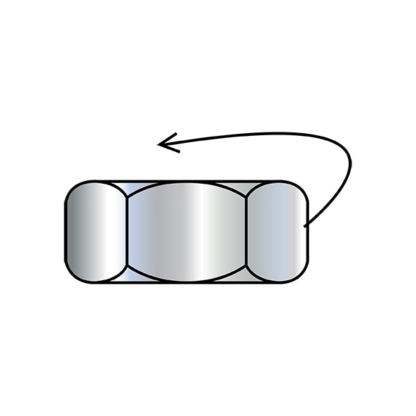 Hex Nut, 5/16"-18, Steel, Zinc Plated, 17/64 in Ht, 2000 PK