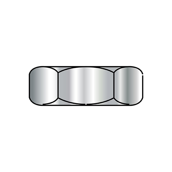 Machine Screw Nut, 1/4"-20, Stainless Steel, Not Graded, 3/16 in Ht, 2000 PK