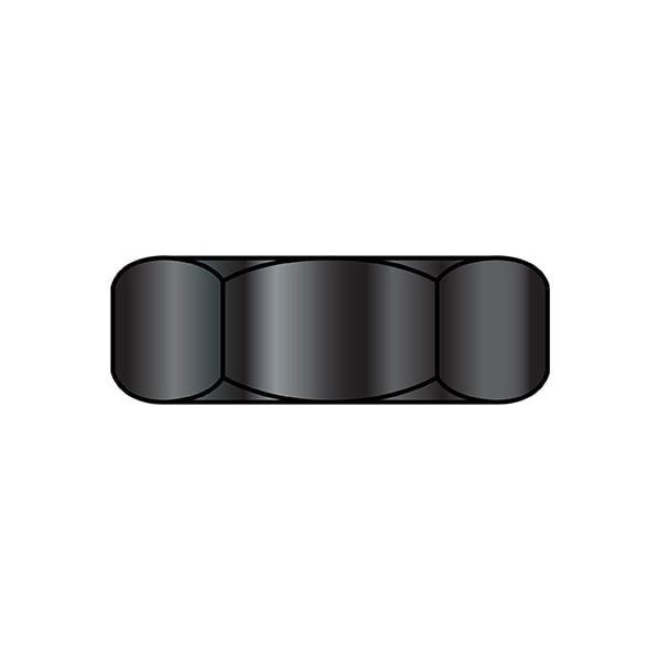Machine Screw Nut, 1/4"-20, Steel, Zinc Plated, 3/16 in Ht, 5000 PK