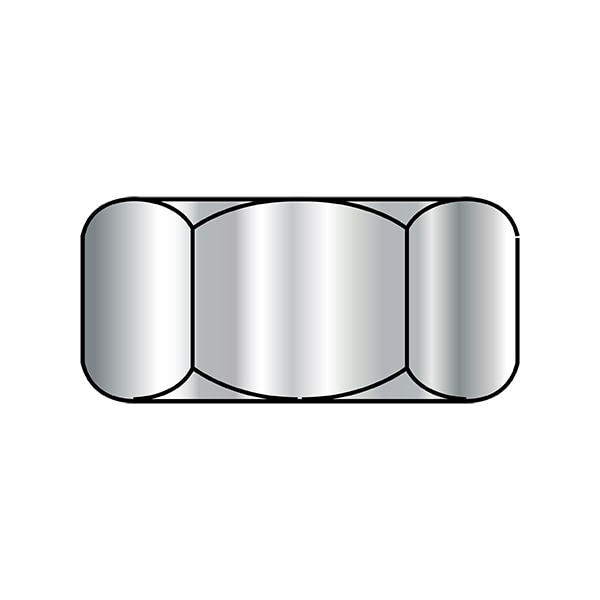 Hex Nut, 5/8"-11, Stainless Steel, Not Graded, Plain, 39/64 in Ht, 100 PK