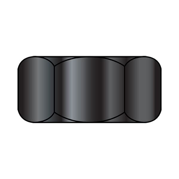 Hex Nut, 5/8"-11, Steel, Black Oxide, 39/64 in Ht, 400 PK