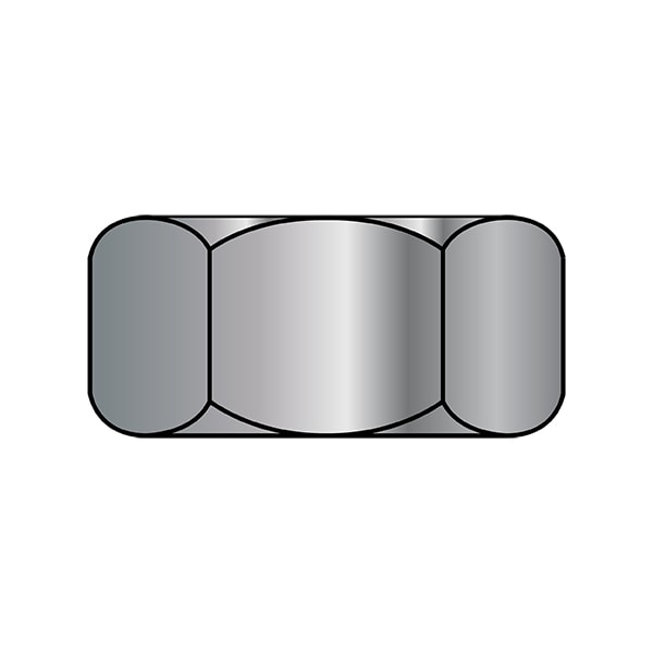 Hex Nut, 7/8"-9, Steel, Galvanized, 55/64 in Ht, 100 PK