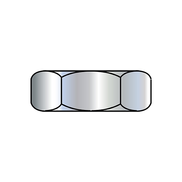 Machine Screw Nut, #4-40, Steel, Zinc Plated, 3/16 in Ht, 10000 PK