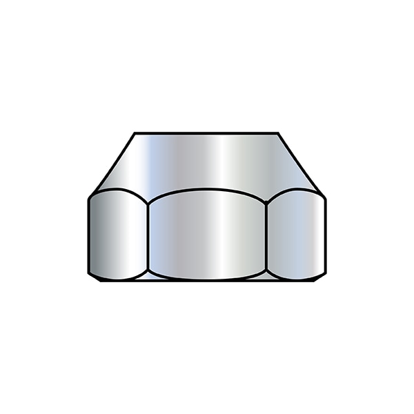 Hex Nut, 7/16"-20, Steel, Grade 5, Zinc Plated, 9/16 in Ht, 750 PK