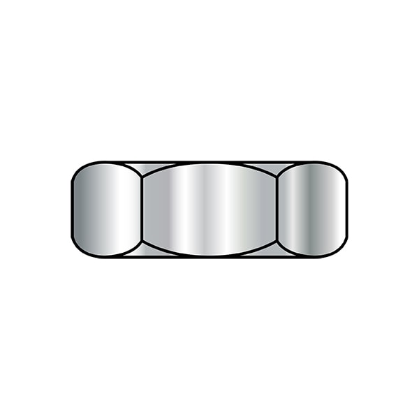 Jam Nut, 3/8"-24, Stainless Steel, Not Graded, Plain, 7/32 in Ht, 1000 PK