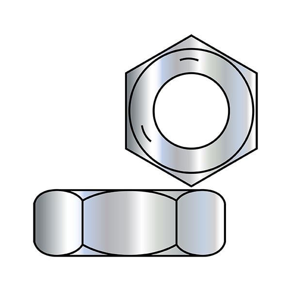 Jam Nut, 3/4"-10, Steel, Grade 5, Zinc Plated, 27/64 in Ht, 400 PK