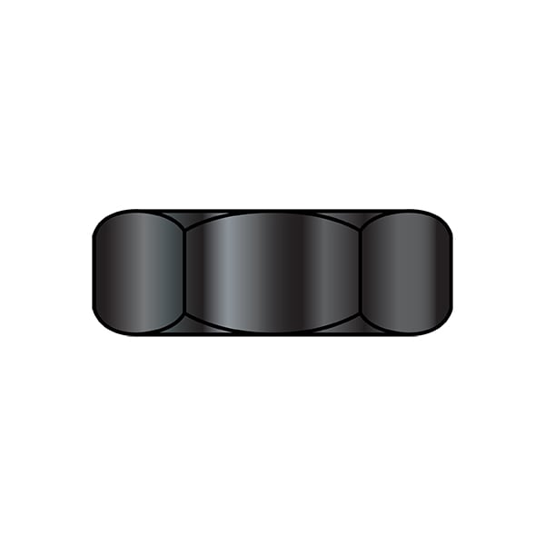 Jam Nut, 3/4"-16, Steel, Black Oxide, 27/64 in Ht, 400 PK