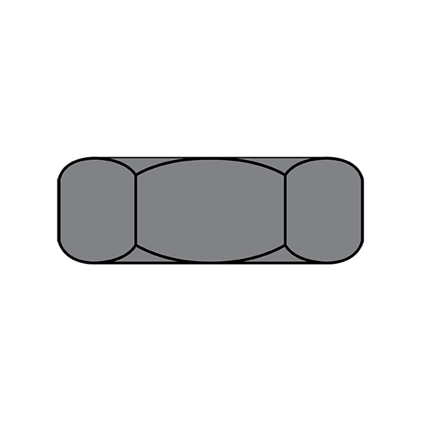 Jam Nut, 7/8"-14, Steel, Plain, 31/64 in Ht, 210 PK