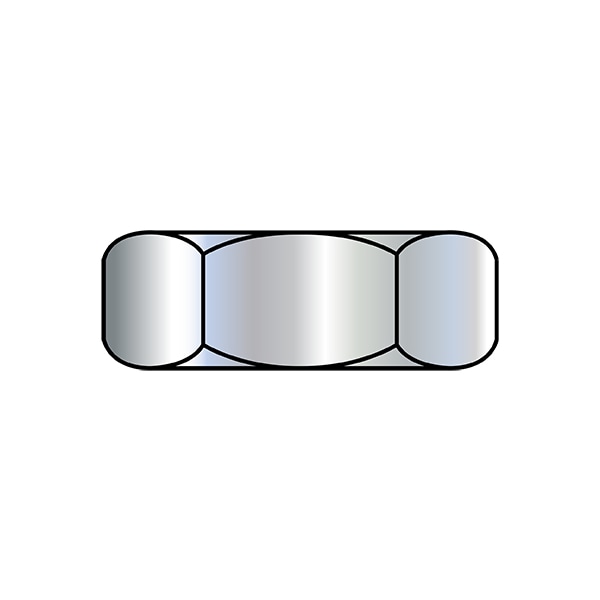 Jam Nut, 3/4"-10, Steel, Zinc Plated, 27/64 in Ht, 400 PK