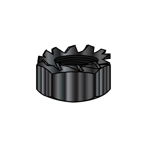 Hex Nut, 1/4"-20, Stainless Steel, Not Graded, Black Oxide, 0.178 to 0.193 in Ht, 1000 PK